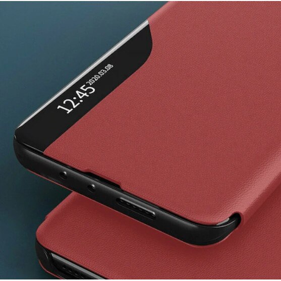 Husa Compatibil cu Samsung Galaxy A33 5G Smart View Case, Functie Stand, Flip / Carte, Rosu