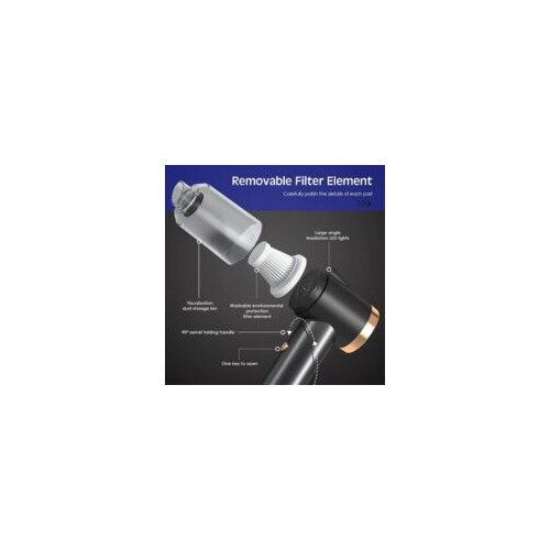 Aspirator auto portabil, 9000 Pa, 120 W, 4000 mAh, cu accesorii, pentru curatare umeda si uscata