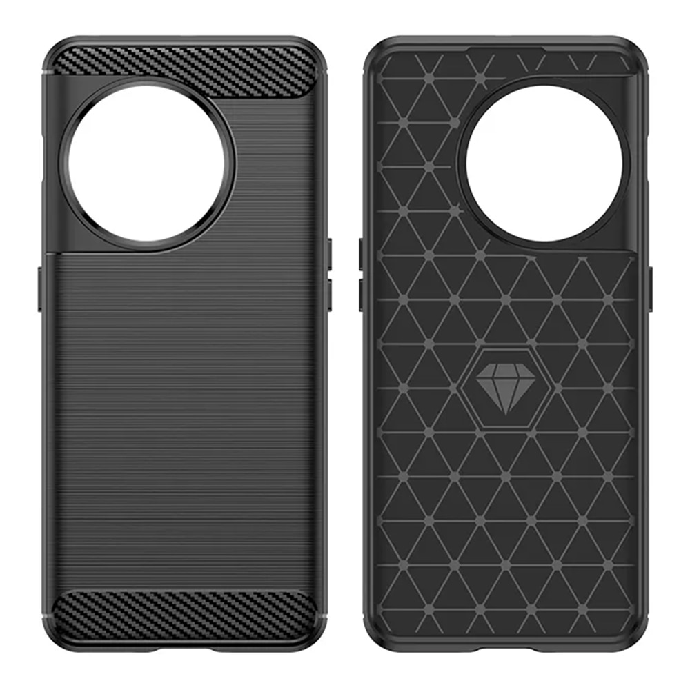 Husa pentru OnePlus 11 - Techsuit Carbon Silicon - Negru