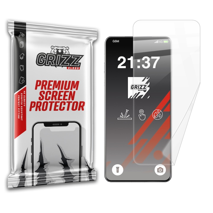 Folie protectie GrizzGlass CeramicFilm compatibila cu Oppo Find X8 Pro, Transparent