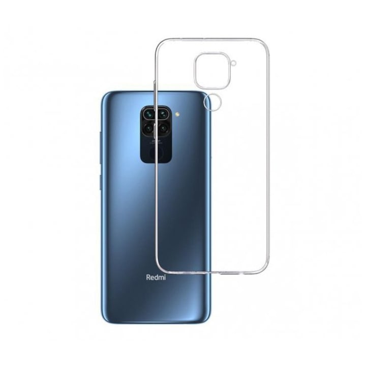 Husa compatibila cu Xiaomi Redmi Note 9 / 9x 4G din silicon transparent moale, protectie camera, antisoc 2mm