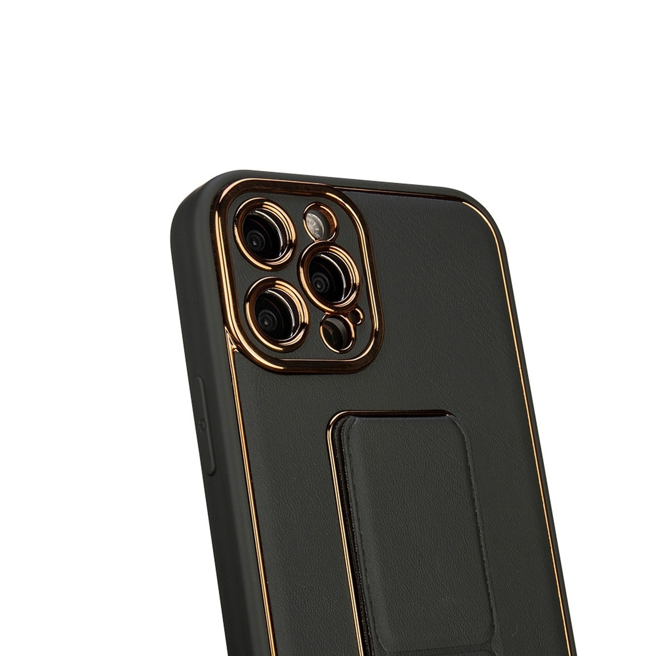Husa telefon Hurtel, cu suport, negru, pentru iPhone 12 Pro