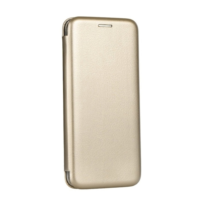 Husa Compatibila cu Motorola Moto G32 4G, Elegance Book, Inchidere Magnetica, Buzunar Interior pentru Carduri, Auriu, Atlas