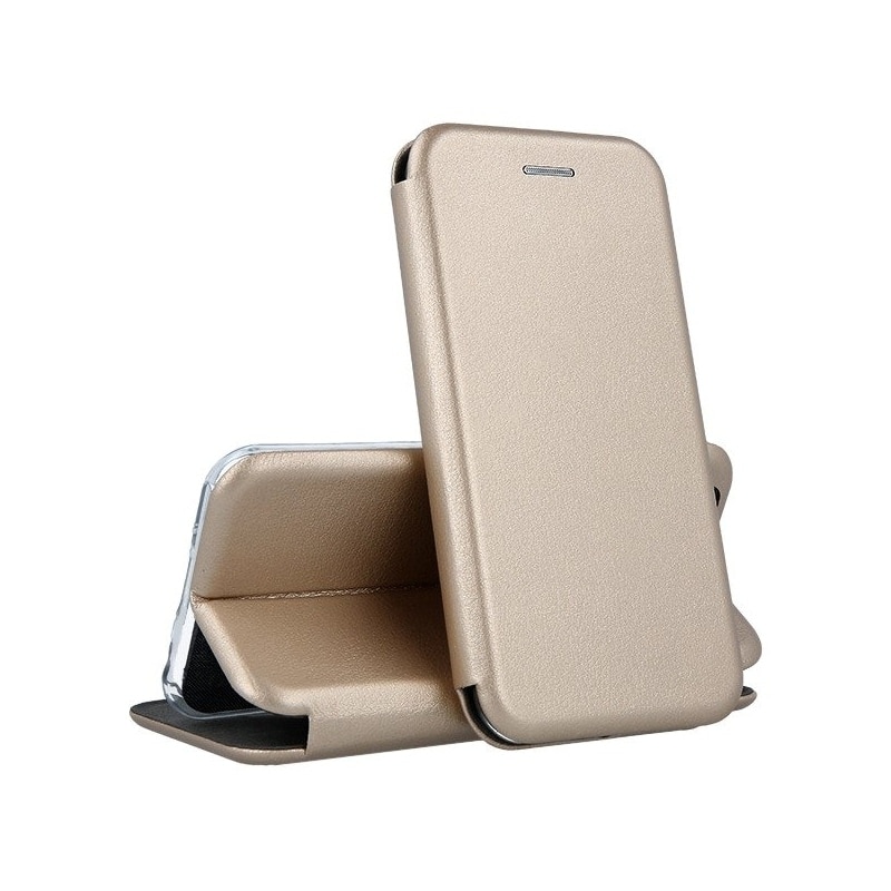 Husa Compatibila cu Motorola Moto G32 4G, Elegance Book, Inchidere Magnetica, Buzunar Interior pentru Carduri, Auriu, Atlas