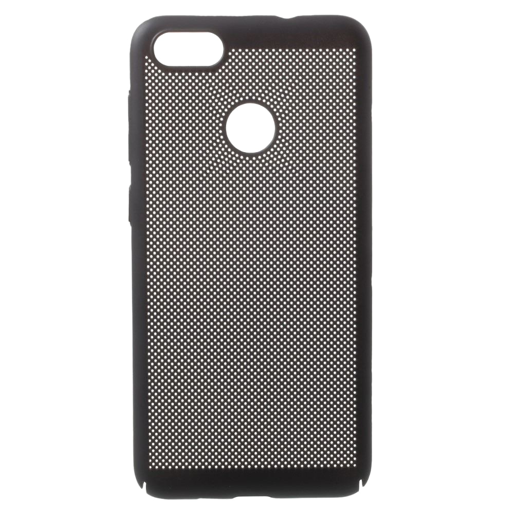 Husa G-Tech Spots compatibila cu Huawei P Smart 2018, Protectie sporita, Spate cu perforatii, Policarbonat, Negru