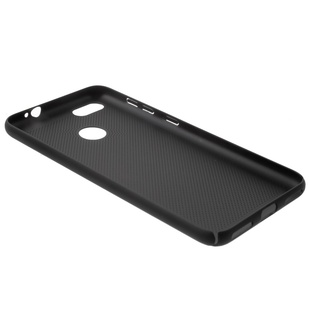 Husa G-Tech Spots compatibila cu Huawei P Smart 2018, Protectie sporita, Spate cu perforatii, Policarbonat, Negru
