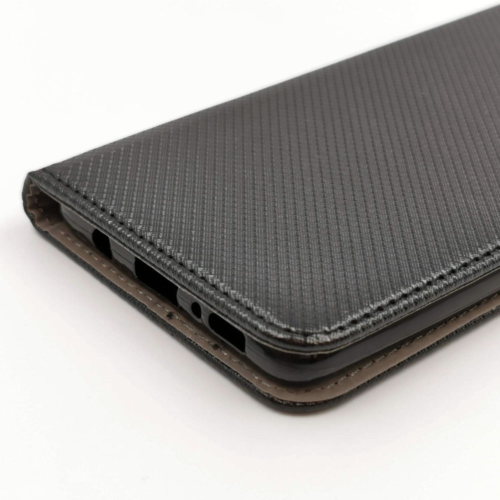 Husa Flip din Piele compatibila cu Oppo Reno5 Lite / Reno 5 Lite / Reno 5F/ A94 4G/F19 Pro, Texture Design, Inchidere Magnetica, Smart Soft Close, Tip Carte, Buzunar Portofel, Negru