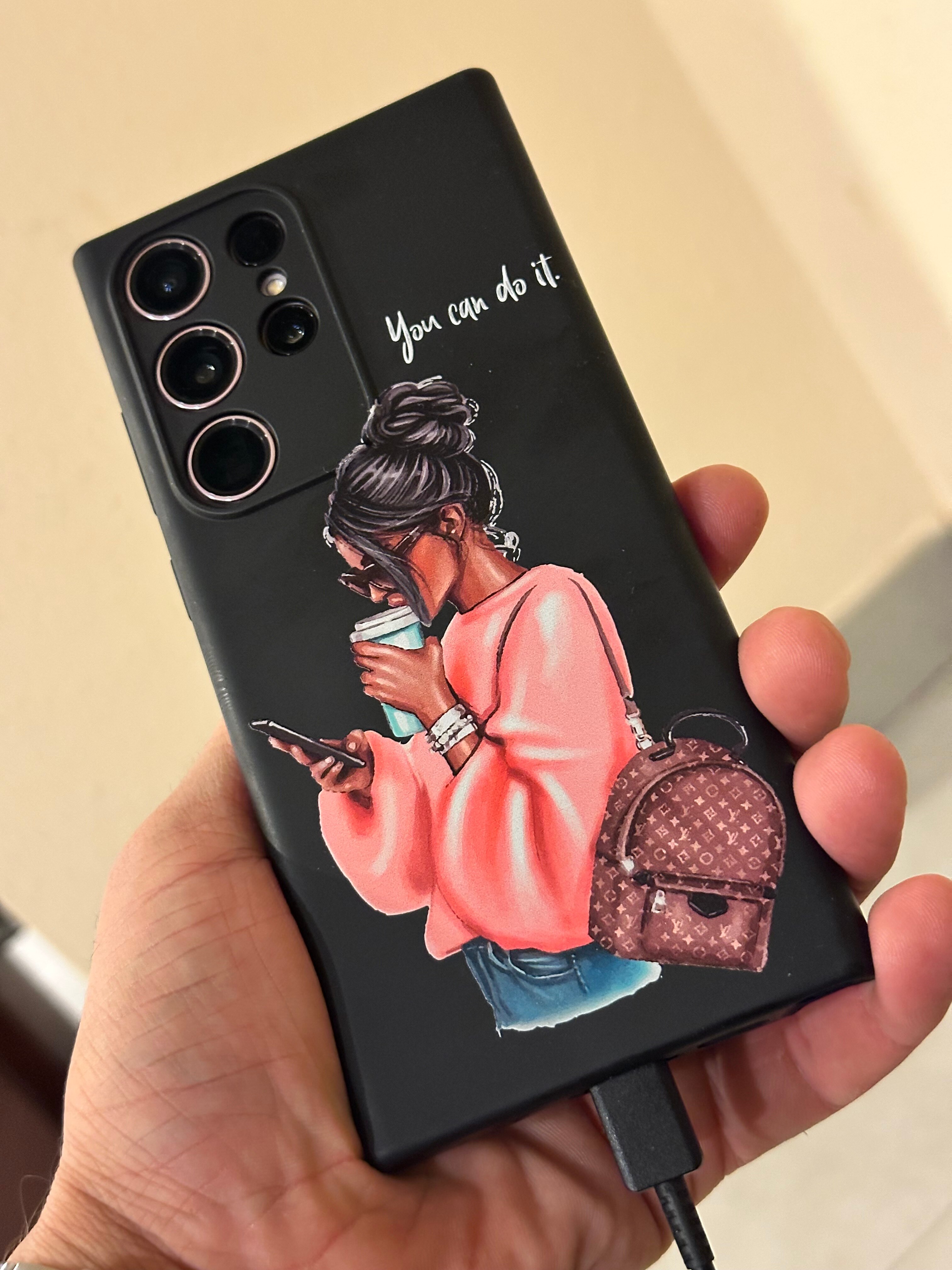 Husa BestCase® Premium Liquid Silicon, Compatibila Cu Samsung Galaxy S23 Ultra, Shopping Girl, SLIM 1.2MM, Microfibra in interior, Antisoc, Protectie Camera, Margini ridicate pentru protectia ecranului, PB 962