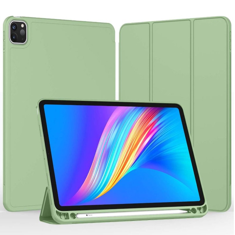 Husa tip Carte cu Suport Pix pentru Apple iPad Pro 11" (2024), Protectie completa, Pliabila, Verde menta