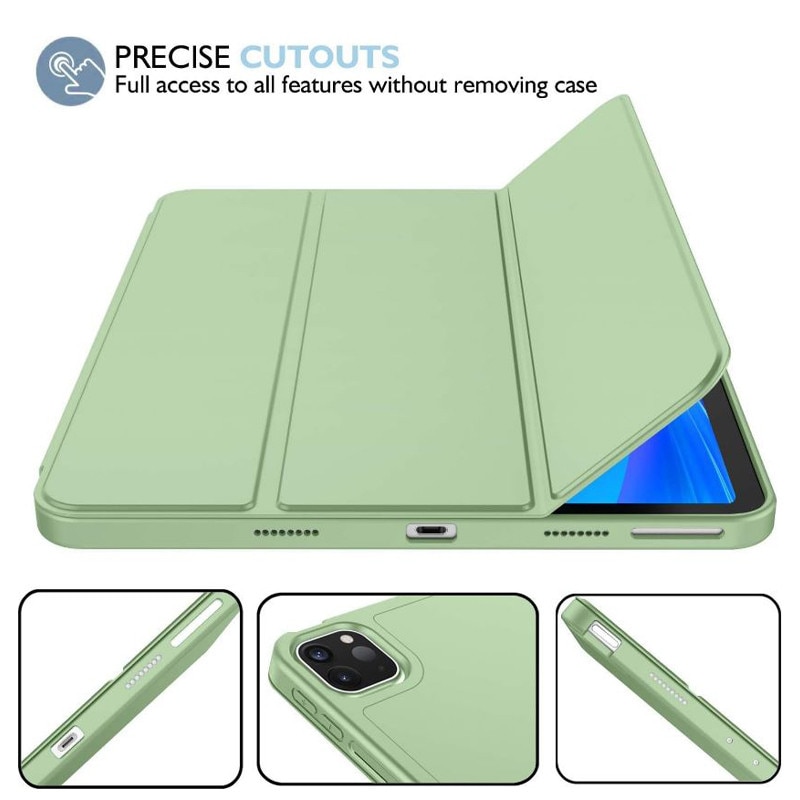 Husa tip Carte cu Suport Pix pentru Apple iPad Pro 11" (2024), Protectie completa, Pliabila, Verde menta