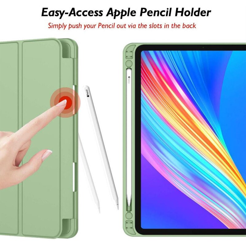 Husa tip Carte cu Suport Pix pentru Apple iPad Pro 11" (2024), Protectie completa, Pliabila, Verde menta