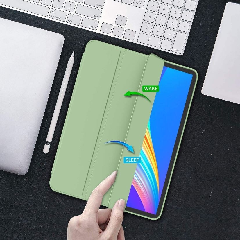 Husa tip Carte cu Suport Pix pentru Apple iPad Pro 11" (2024), Protectie completa, Pliabila, Verde menta
