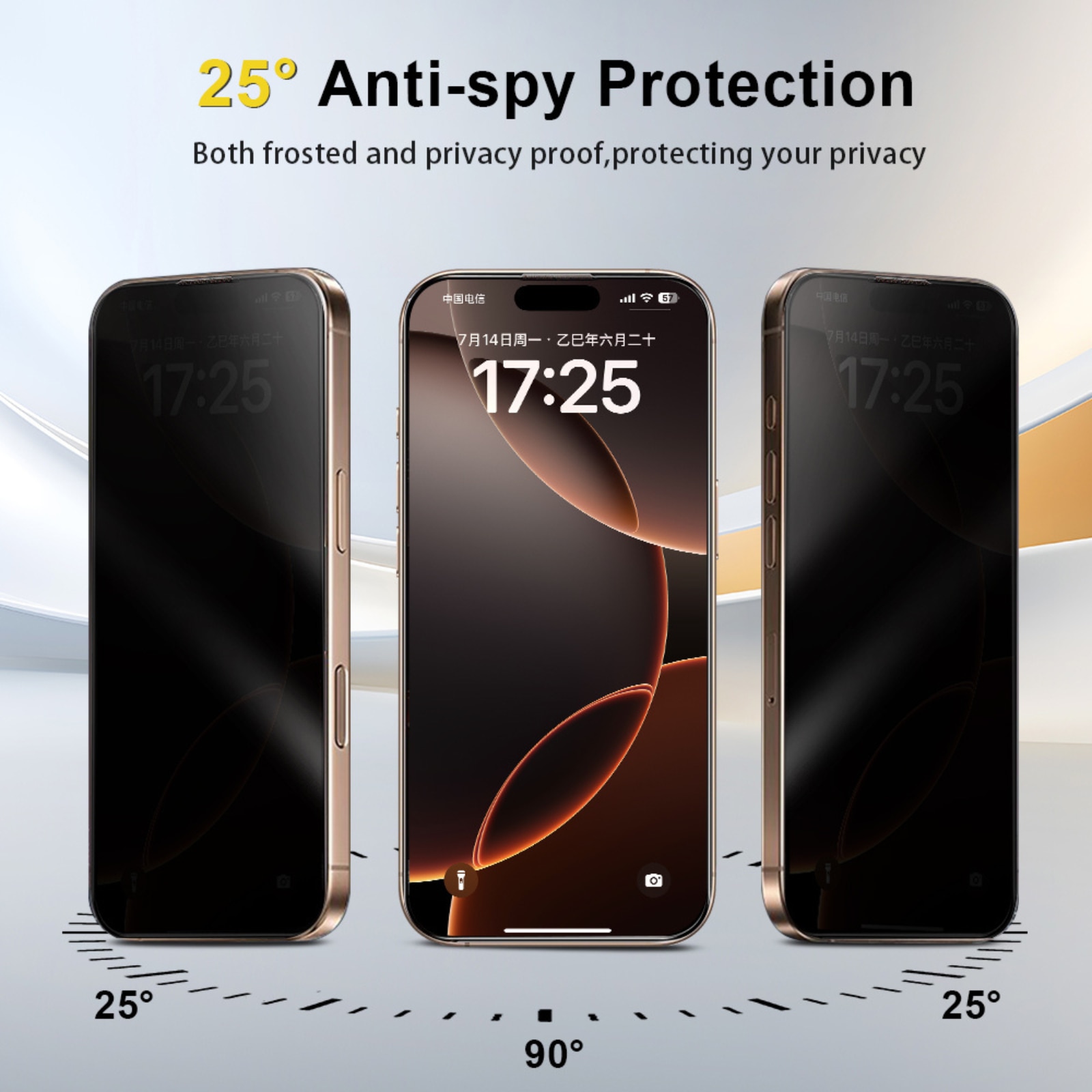 Folie Sticla Privacy AG Glass Mata pentru iPhone 16 Pro/ 17