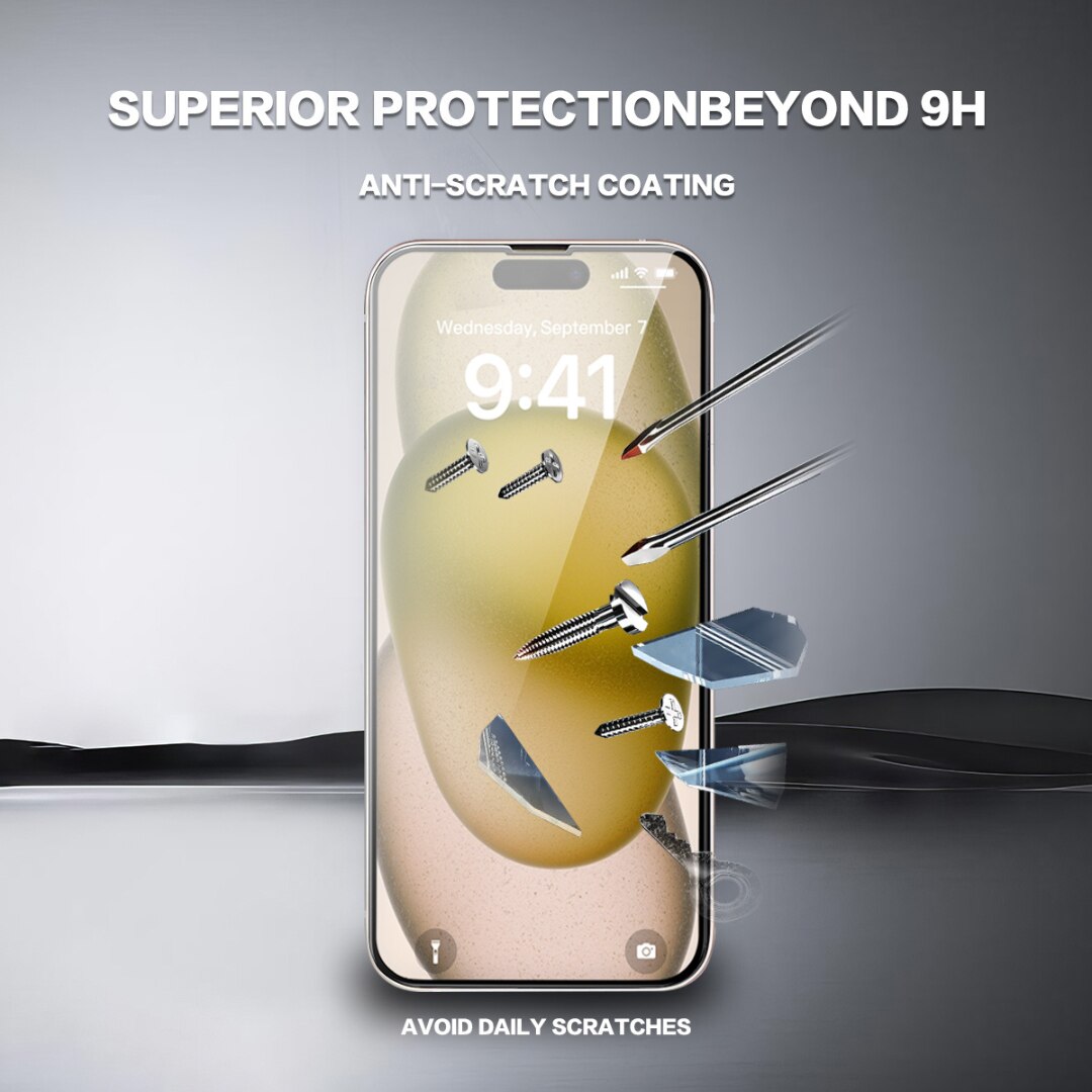Folie de Protectie Transparenta HD Compatibila cu iPhone 13 Pro max/14 max, Sticla Premium HD cu Carcasa pentru Aplicare Automata, Elimina Bule si urme de Praf, Hidrofoba, Full Cover, 0.3mm, Anti-Amprente, Dust Removal