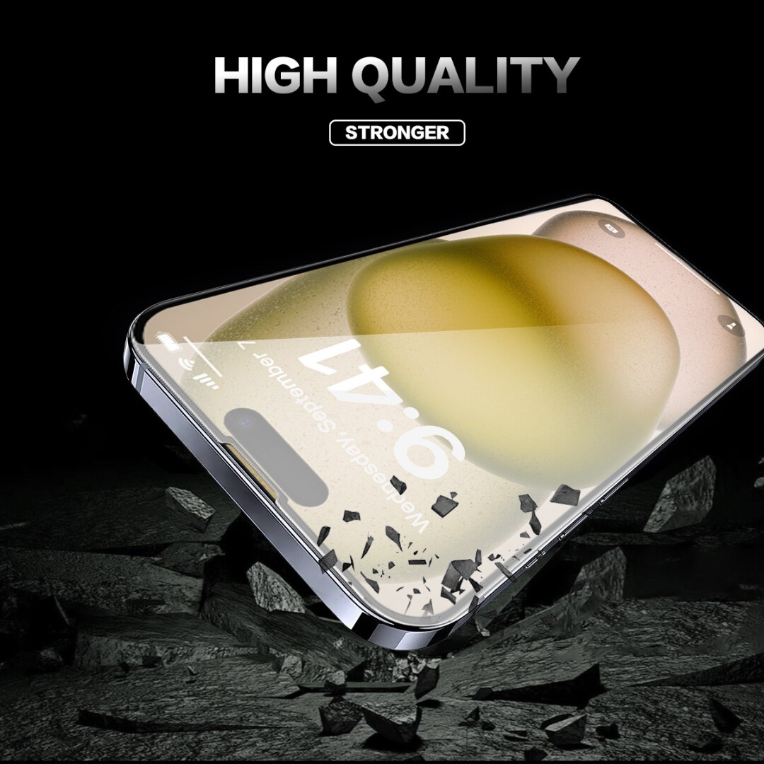 Folie de Protectie Transparenta HD Compatibila cu iPhone 13 Pro max/14 max, Sticla Premium HD cu Carcasa pentru Aplicare Automata, Elimina Bule si urme de Praf, Hidrofoba, Full Cover, 0.3mm, Anti-Amprente, Dust Removal