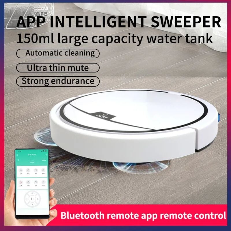 Aspirator robot cu mop automat model A2361, PN 0806BM-BST4012727, uscat si umed, capacitate 0.5 L, aspiratie 1000-1499 Pa, incarcare USB, autonomie 30-60 min, negru