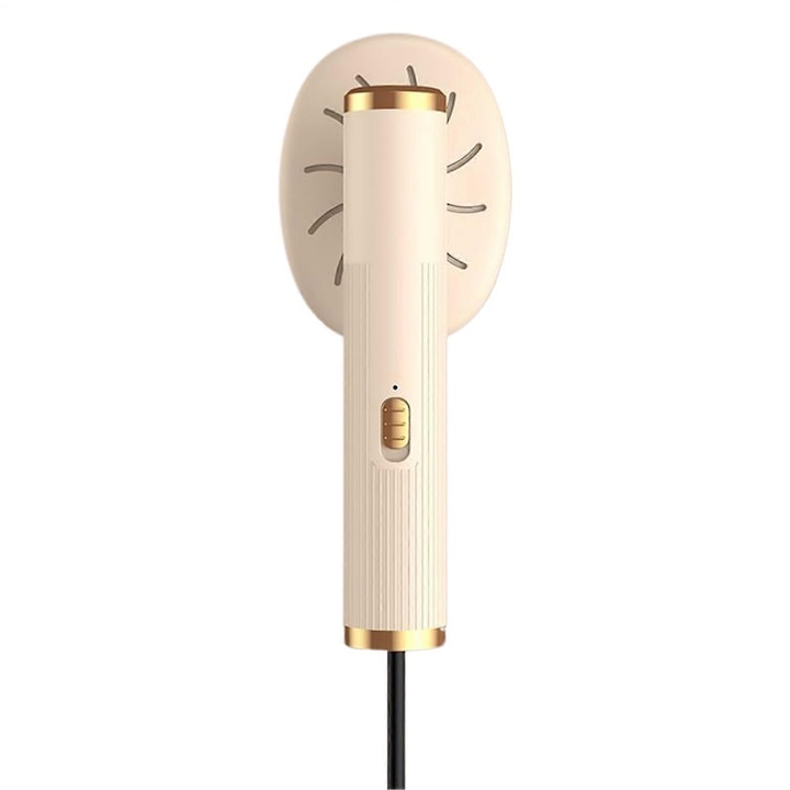 Aburitor de haine E30-A173-e-10420-CJ, portabil cu maner pliabil, mod dual vertical si orizontal, crem