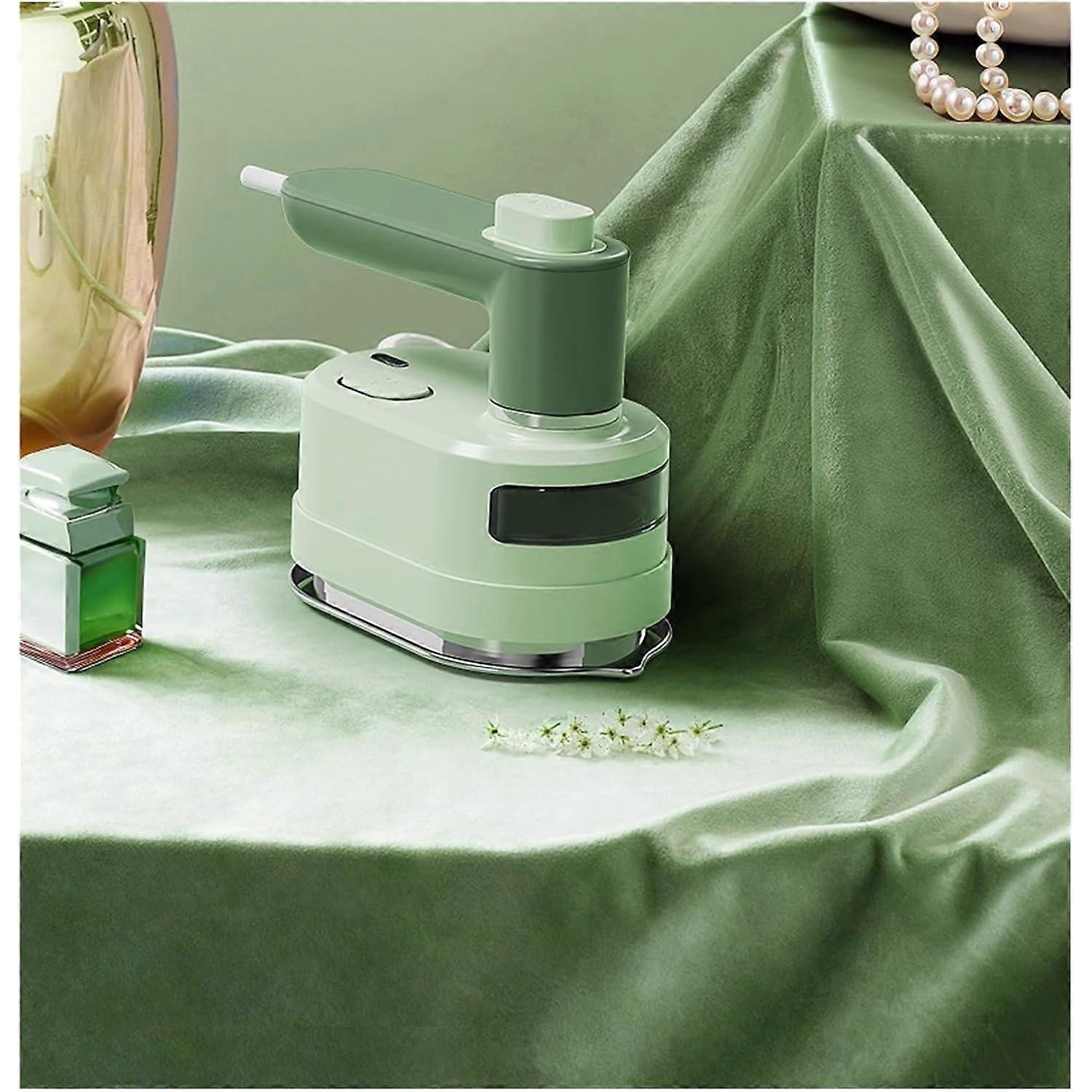 Fier de calcat portabil E30-A173-e-10923-CJ, pliabil, cu aburi pentru calcare verticala si plat, verde