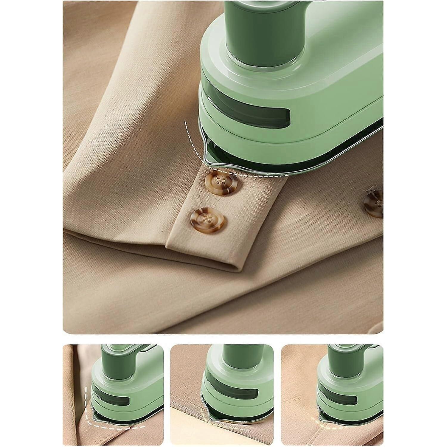 Fier de calcat portabil E30-A173-e-10923-CJ, pliabil, cu aburi pentru calcare verticala si plat, verde