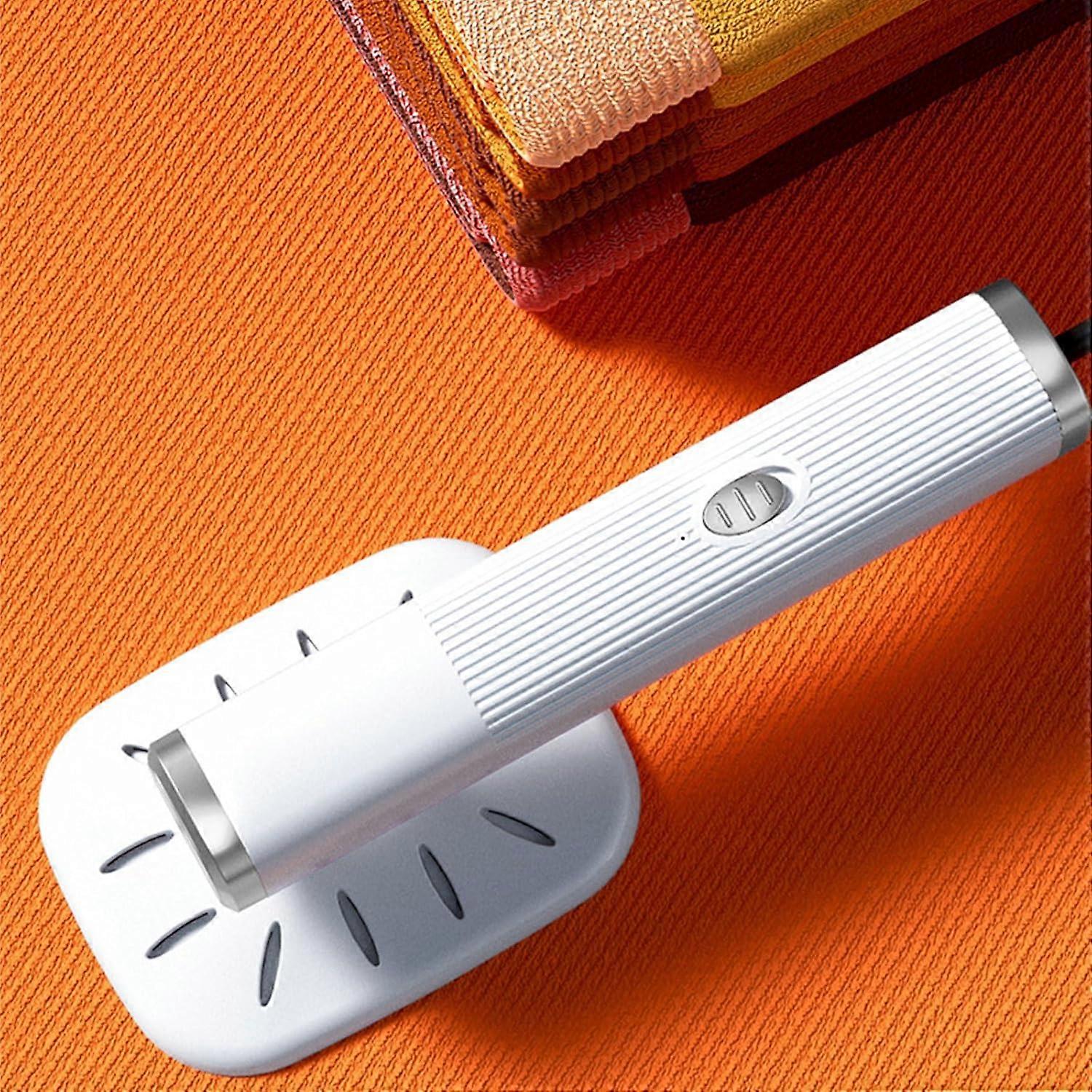Fier de calcat vertical cu aburi portabil E30-A173-e-10545-CJ, cap rotativ 360°, maner reglabil, pentru toate tipurile de tesaturi, negru/auriu