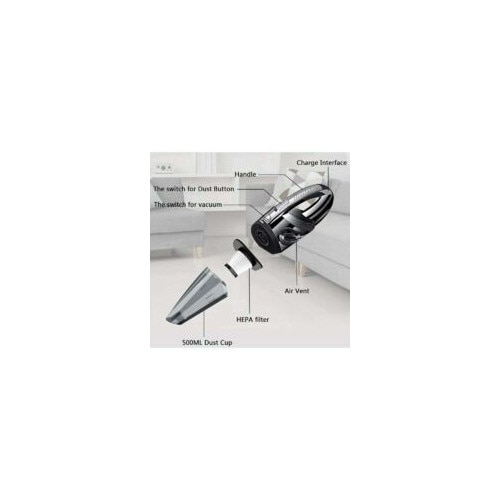 Aspirator portabil pentru cenusa, 120W, functie umeda si uscata, filtru lavabil, 5 duze reincarcabile, 500ml