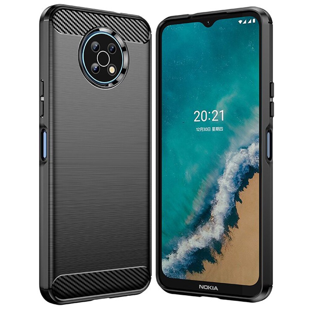 Husa pentru Nokia G50, Accesorio Carbon Silicone, Negru
