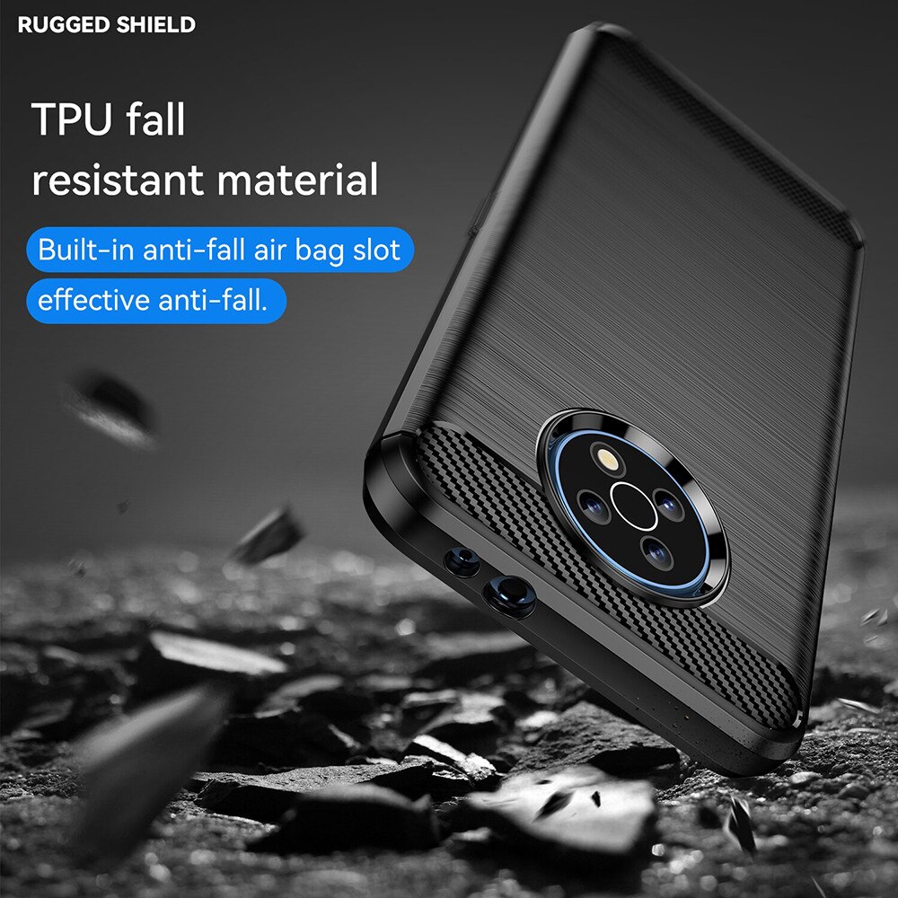 Husa pentru Nokia G50, Accesorio Carbon Silicone, Negru