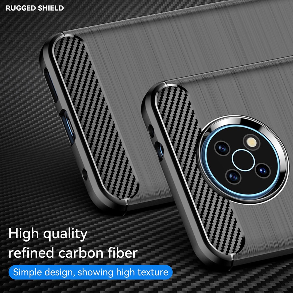 Husa pentru Nokia G50, Accesorio Carbon Silicone, Negru