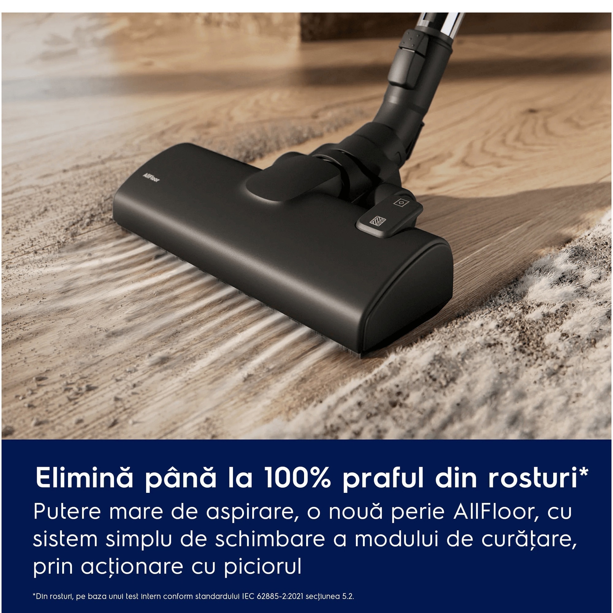 Aspirator fara sac Electrolux 500 EL51C2SW, max 1000 W, recipient praf 2l, filtrare HEPA, raza de actiune 9 m, perie premium AllFloor, periec parchet, tub metalic telescopic cu blocare, alb scoica