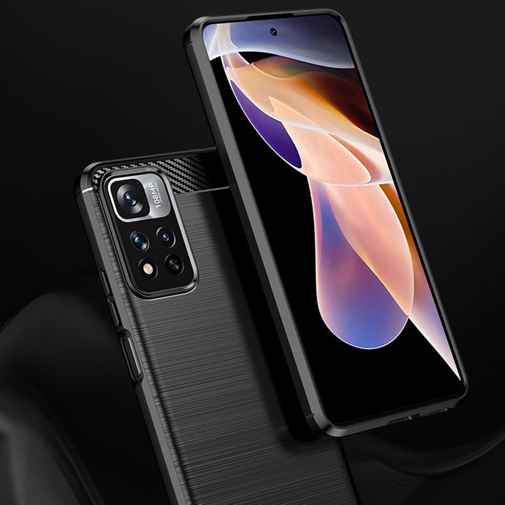 Husa de Protectie RAO Compatibila cu Xiaomi Redmi Note 11 Pro+ 5G, din TPU, Rezistenta la Zgarieturi, Negru