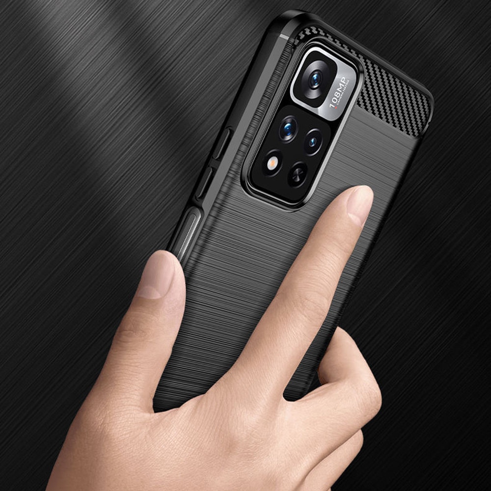 Husa de Protectie RAO Compatibila cu Xiaomi Redmi Note 11 Pro+ 5G, din TPU, Rezistenta la Zgarieturi, Negru