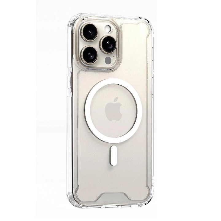 Carcasa Clear Corner MagSafe compatibila cu iPhone 16 Pro Transparent