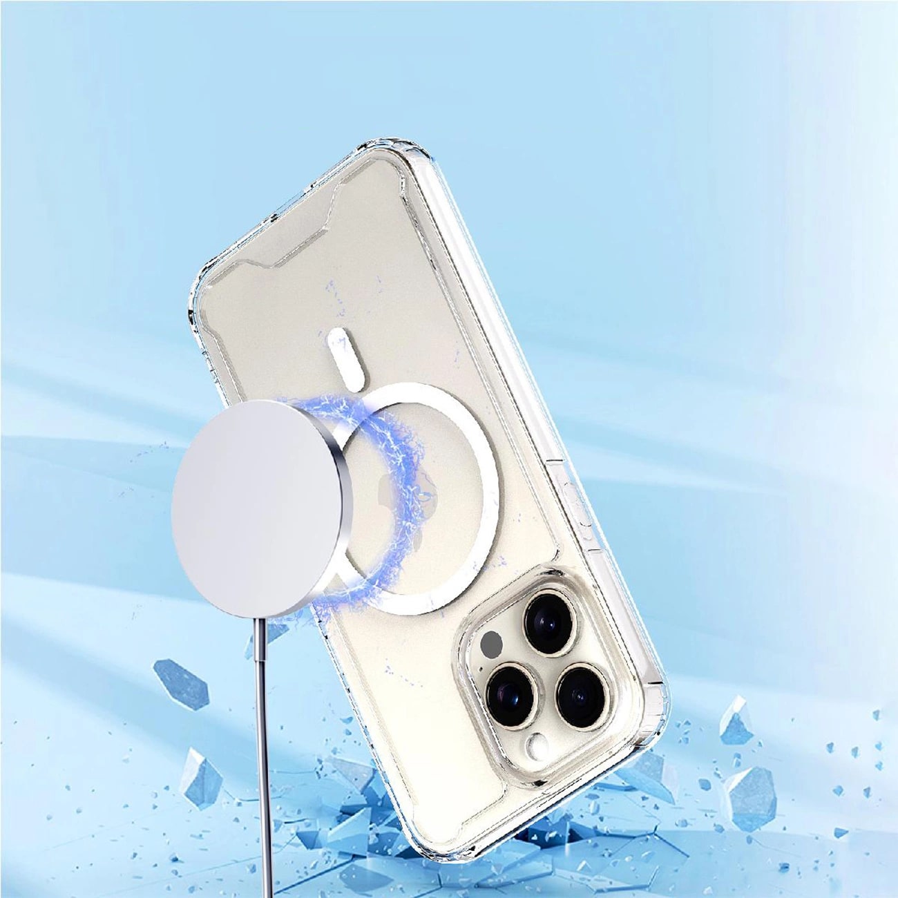 Carcasa Clear Corner MagSafe compatibila cu iPhone 16 Pro Transparent