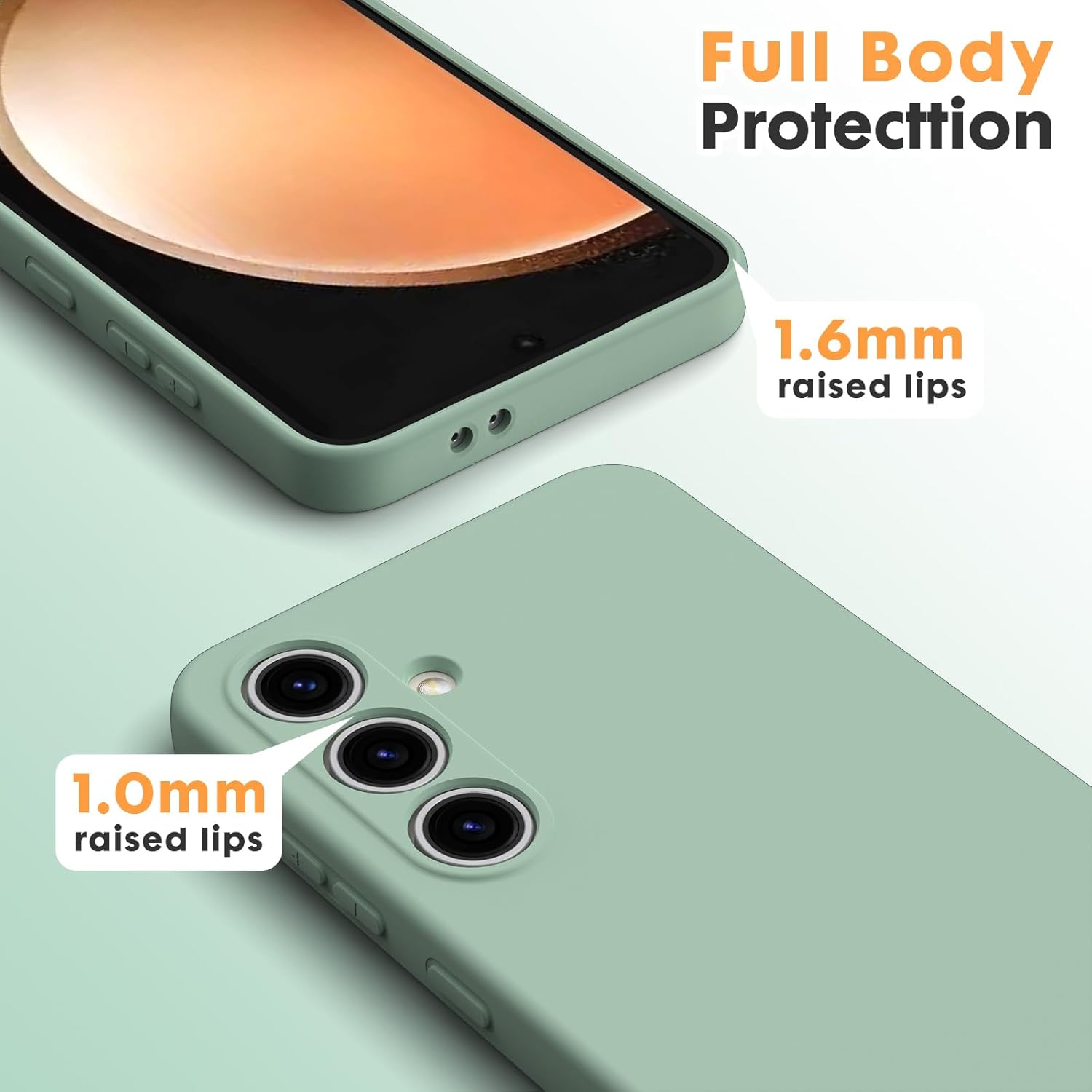 Husa pentru Samsung Galaxy A57 5G Liquid Silicone, subtire, captusita cu microfibra, anti amprenta, protectie camera foto, verde