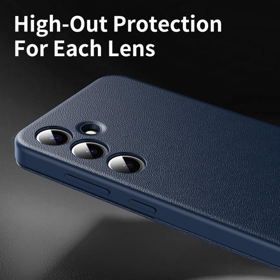 Husa pentru Samsung Galaxy A56 5G tip carte, Skyddar, cu portofel si SmartView, Premium, set cu sticker, Albastru