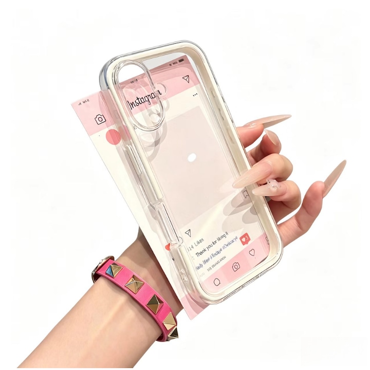 Husa de Protectie, Husa compatibila cu iPhone 15, Soft Silicone Premium, Microfibra in Interior, aproape alb, de Protectie, Ultra Slim, Margini Ridicate de Protectia Ecranului si a Camerelor