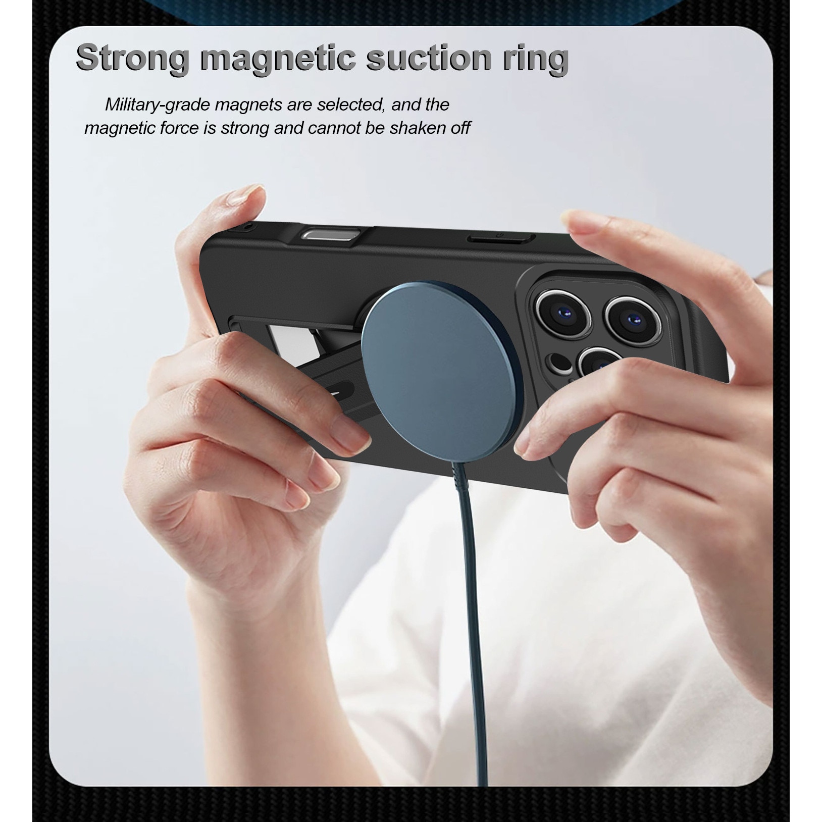Husă telefon pentru Motorola Edge 50 Fusion, rezistentă la amprente, încărcare magnetică, roz deschis
