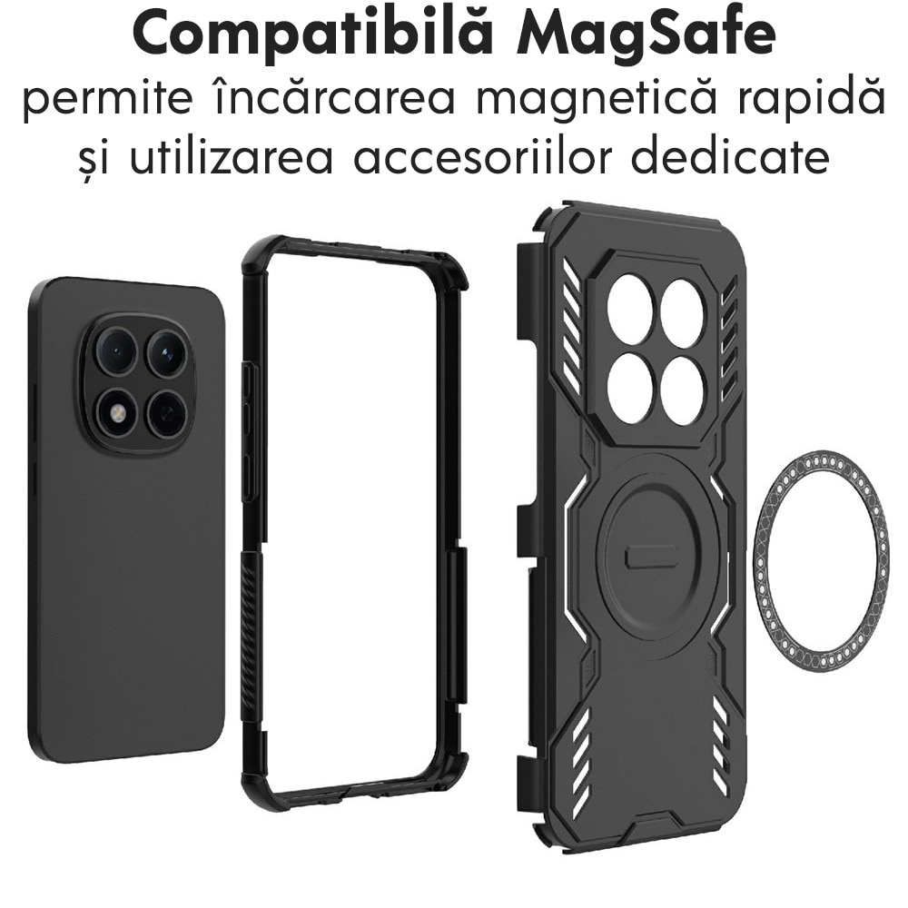 Husa pentru Xiaomi Redmi Note 15 Pro Plus 5G / Poco M8 Pro 5G ArmorMag, Magsafe, Antisoc, Calitate Premium, Protectie Superioara, DaDen, Albastru