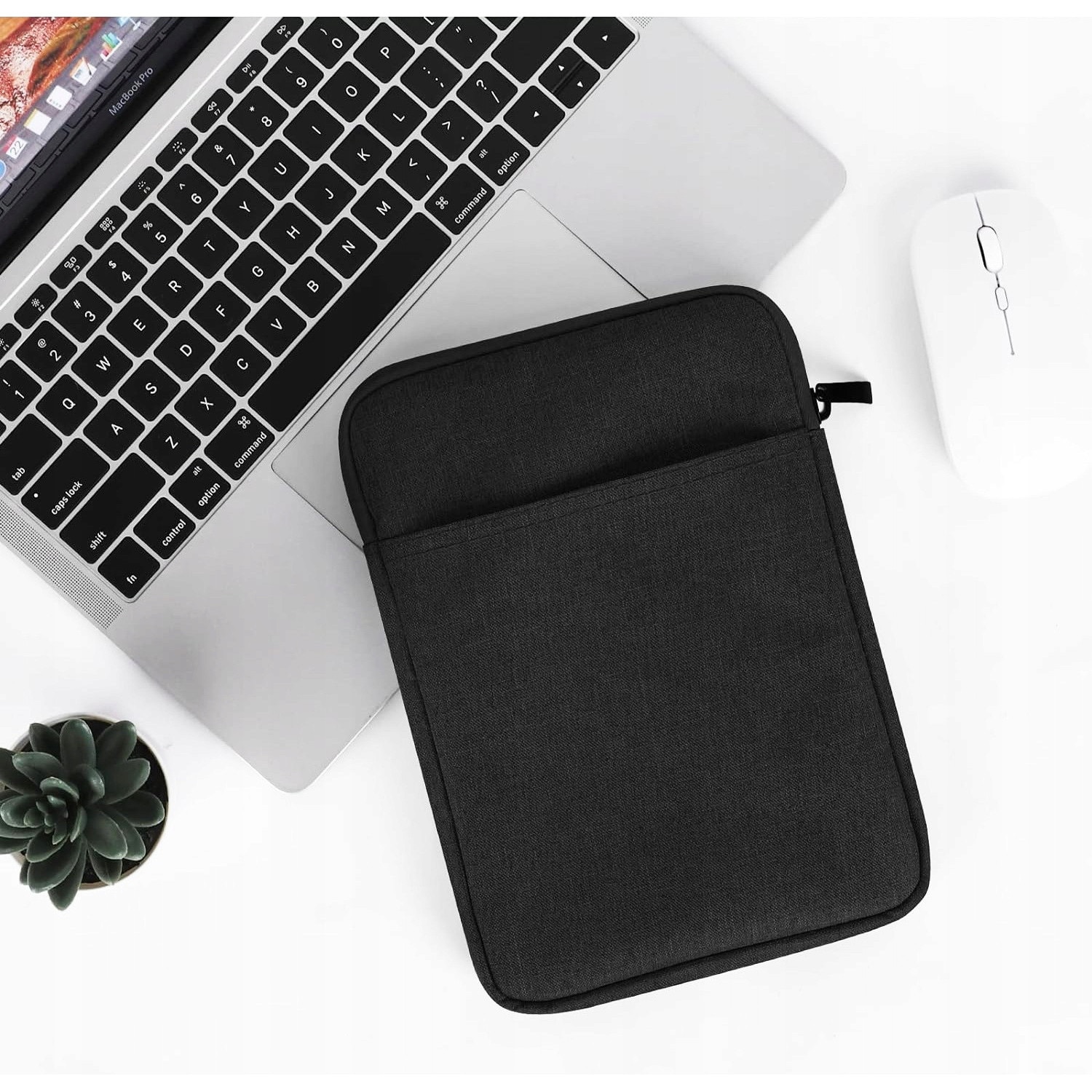Etui Soft Case cu fermoar pentru Samsung Galaxy Tab S6 LITE 10.4" (2020/2022), negru, dimensiuni 27,5x23x2cm