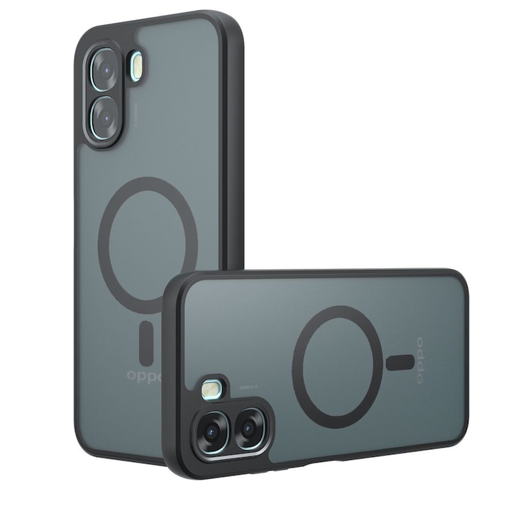 Husa telefon Techsuit PureFrost MagSafe compatibila cu Oppo A6x 4G 5G A6k 4G negru mat