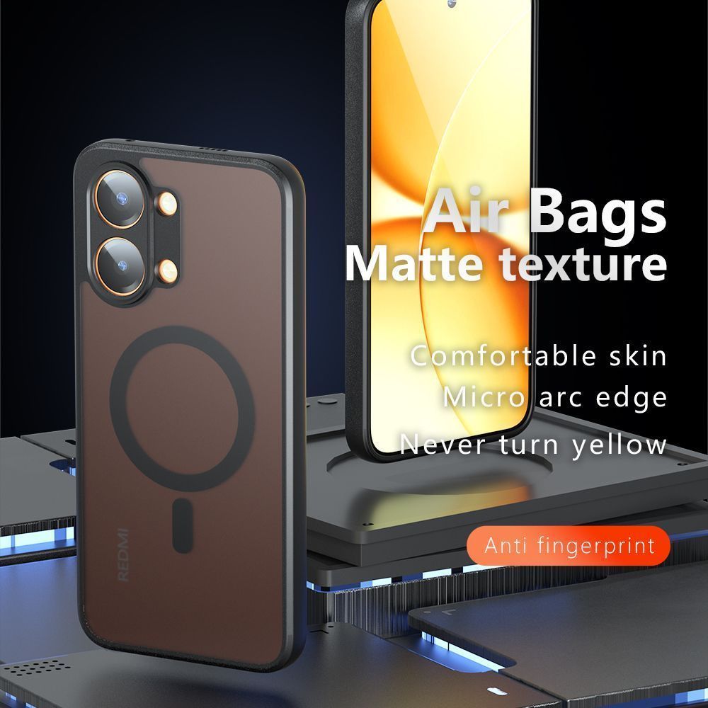 Husa telefon Techsuit PureFrost MagSafe compatibila cu Oppo A6x 4G 5G A6k 4G negru mat