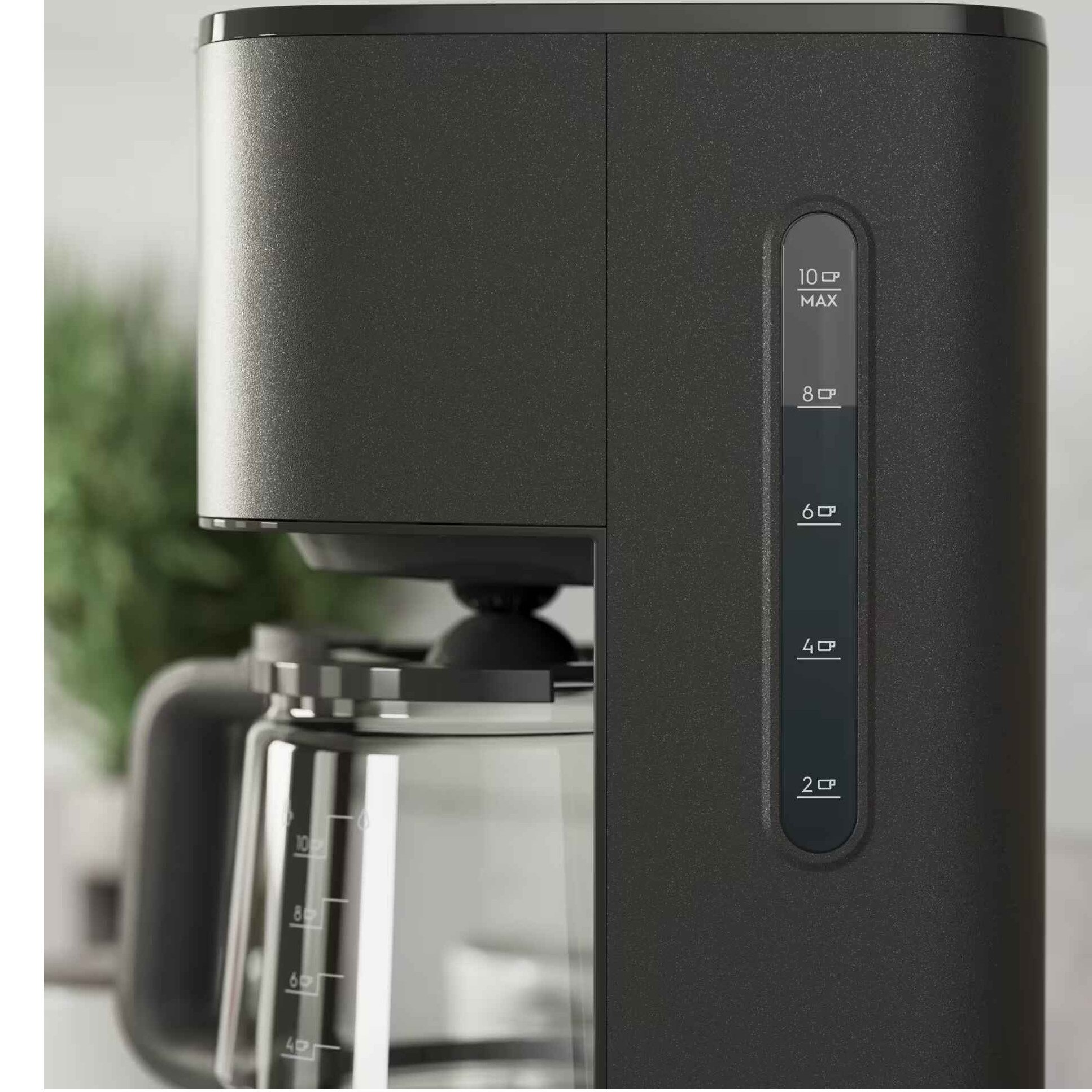 Cafetiera Electrolux Create 5 E5CM1-6AN, 1000 W, 1375 ml, capacitate 10 cesti, afisaj digital, pornire intarziata, selector aroma, antipicurare, functie mentinere la cald, oprire automata, antracit