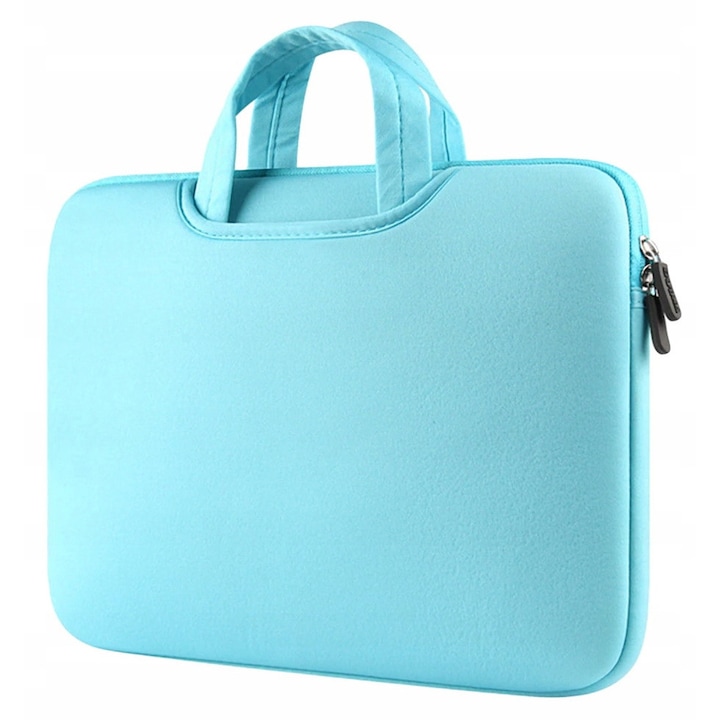 Etui laptop ArmorCase, 14-15,6", neopren, turcoaz, set cu maneri retractabile