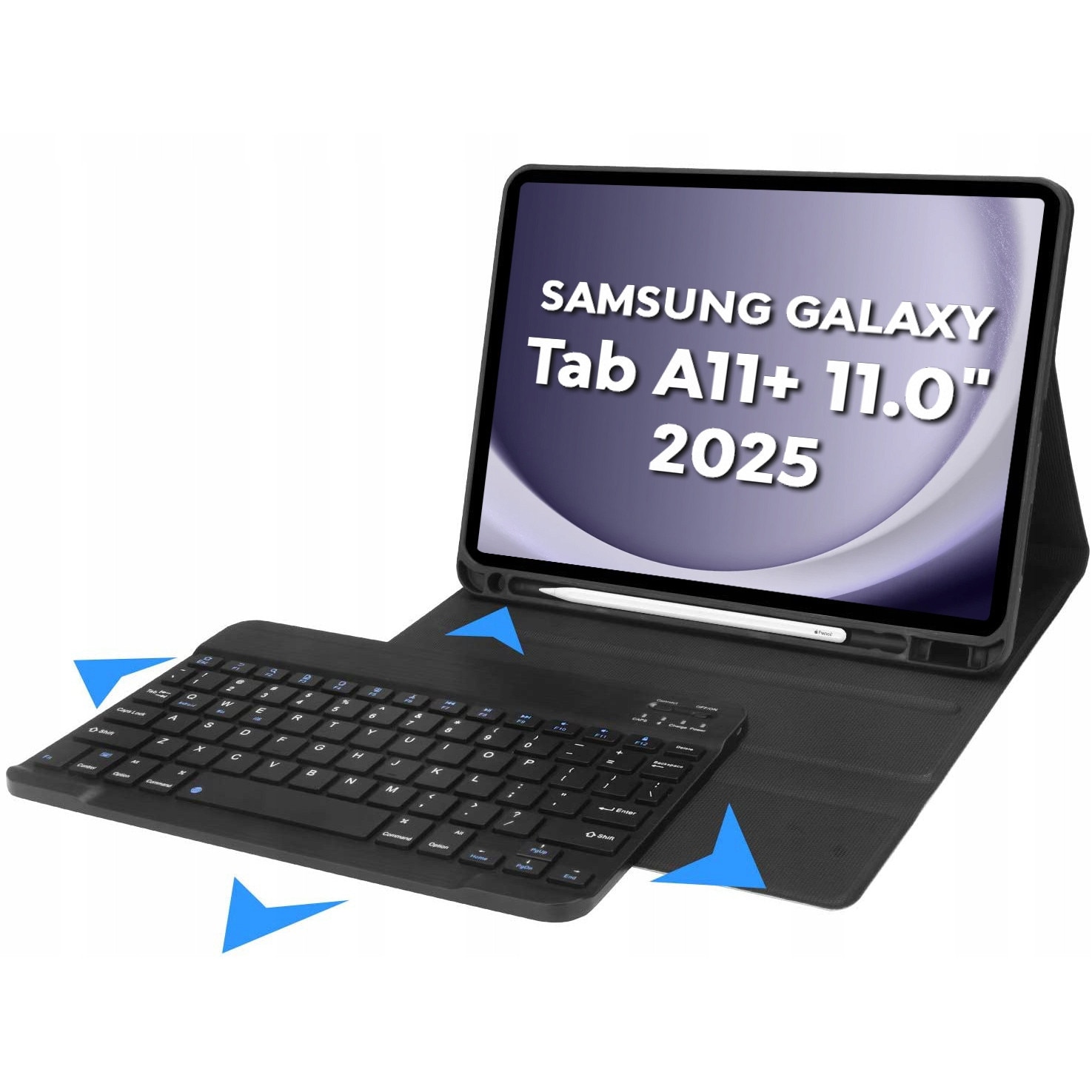 Set etui cu tastatura pentru Samsung Galaxy Tab A11+ 11.0" (2025) SM-X230 SM-X236B, multicolor, dimensiuni personalizate