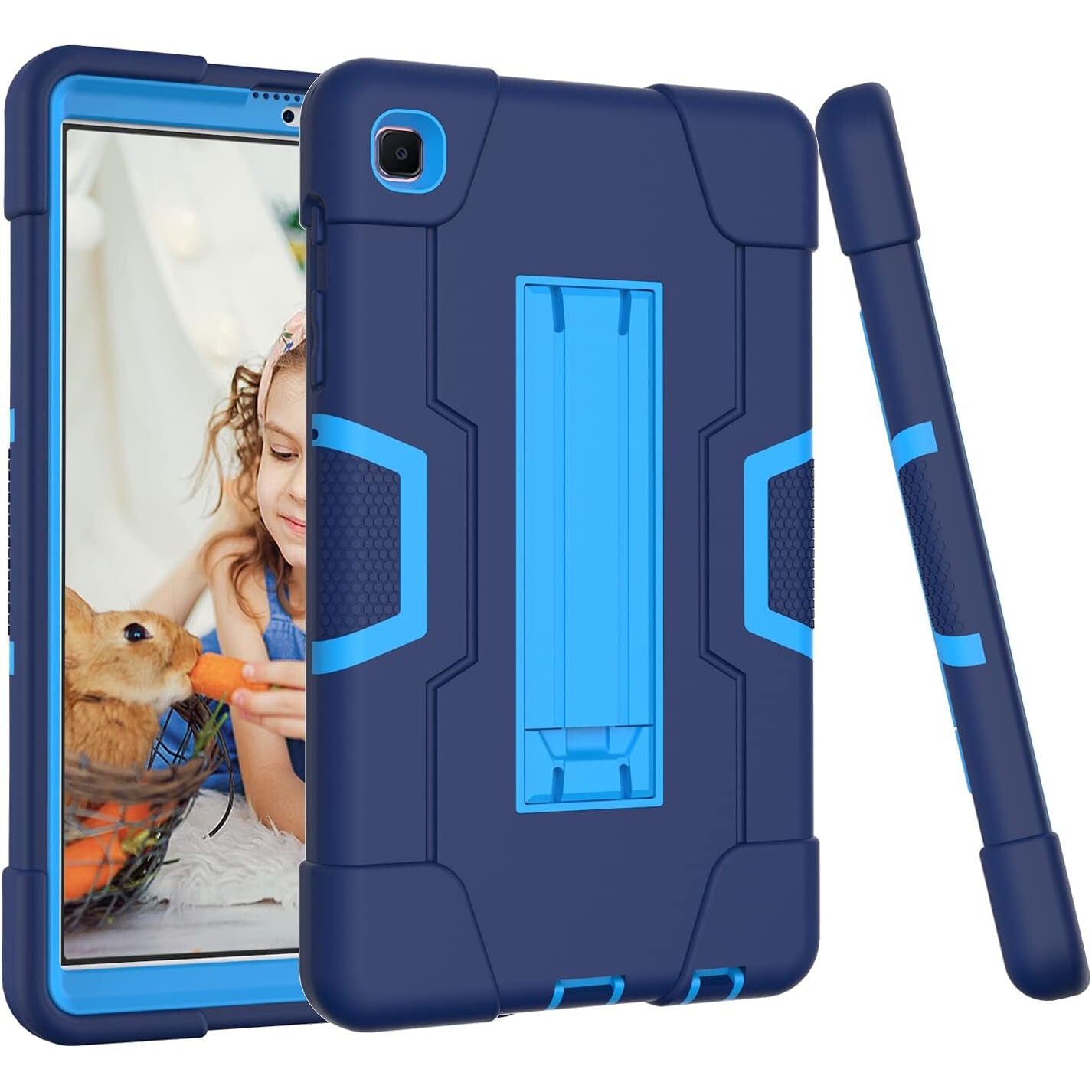Husa compatibila cu Samsung Galaxy Tab A de 8.0” cu suport, albastru