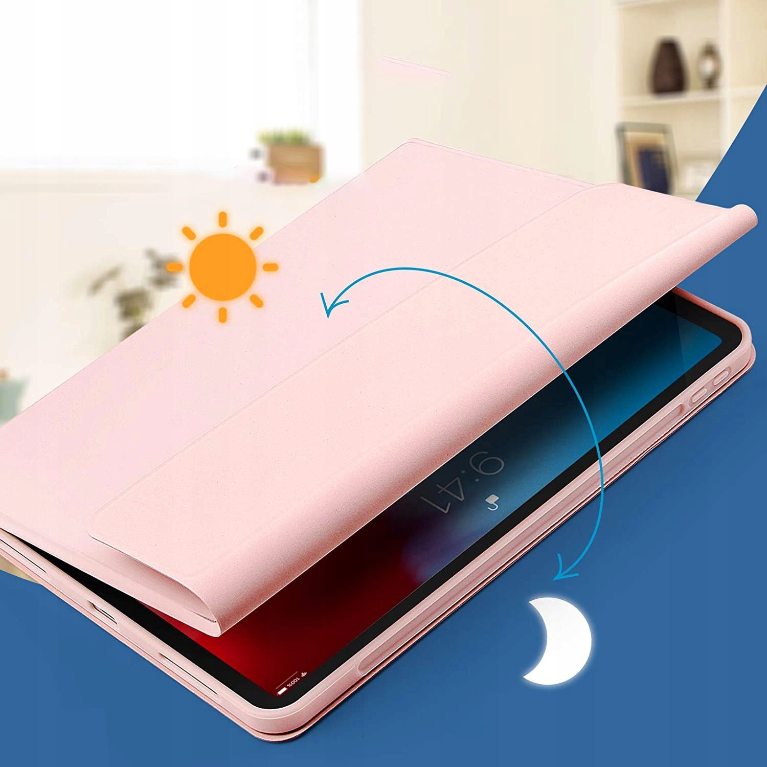 Set etui cu tastatura roz pentru Apple iPad Air 6 11"