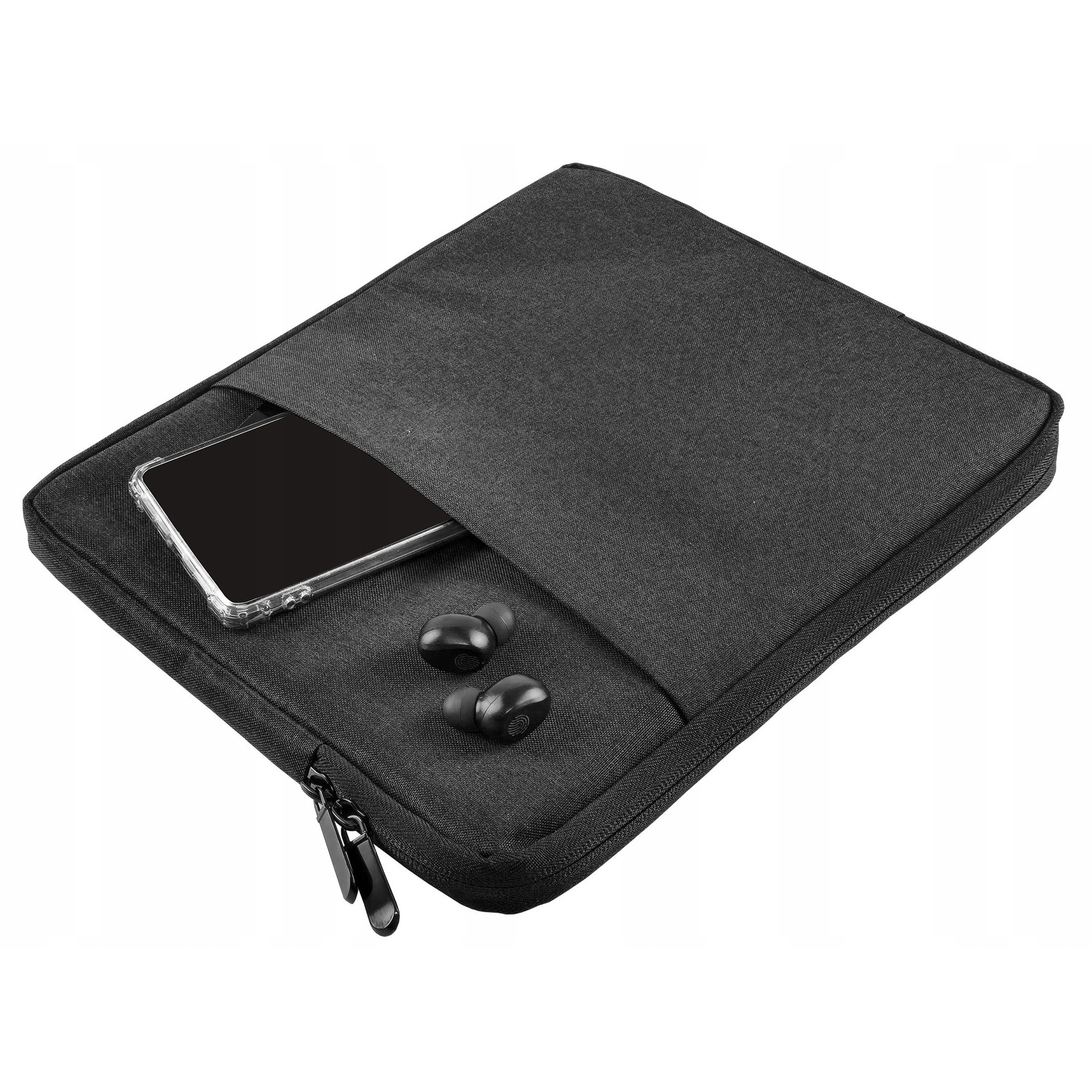 Etui Soft Case pentru Xiaomi Redmi Pad SE 2023 11", negru, dimensiuni 27,5x23x2cm, protectie completa, compartiment pentru accesorii