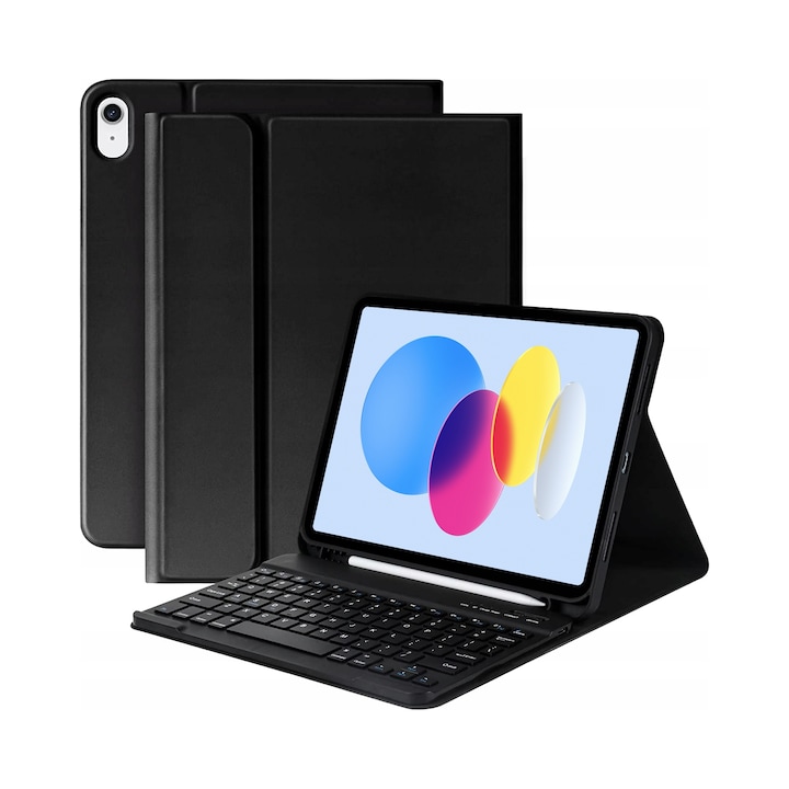 Husa cu tastatura pentru Apple iPad 11.0" Gen 11 2025, neagra