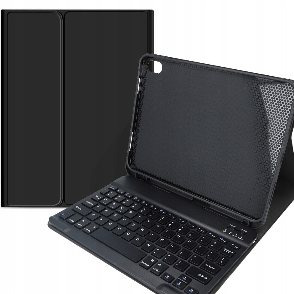 Etui cu tastatura pentru iPad 10.9 2022, Tech-Protect, loc pentru Apple Pencil, Bluetooth, negru, set
