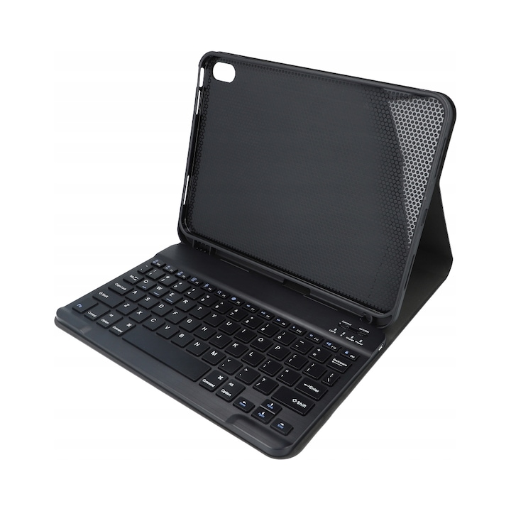 Etui cu tastatura pentru iPad 10.9 2022, Tech-Protect, loc pentru Apple Pencil, Bluetooth, negru, set